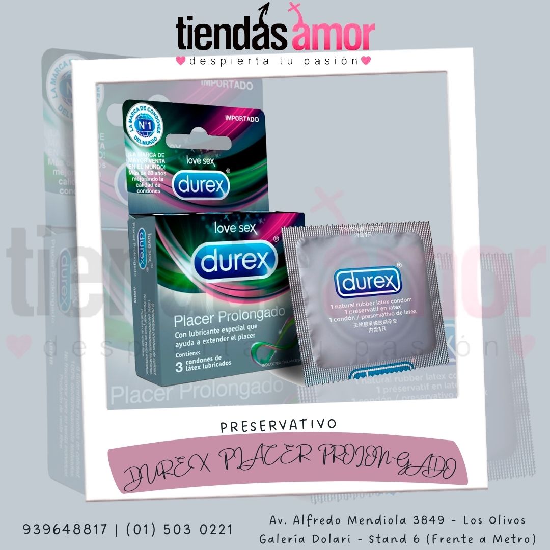 Preservativos Durex Placer Prolongado - Caja 3 UN